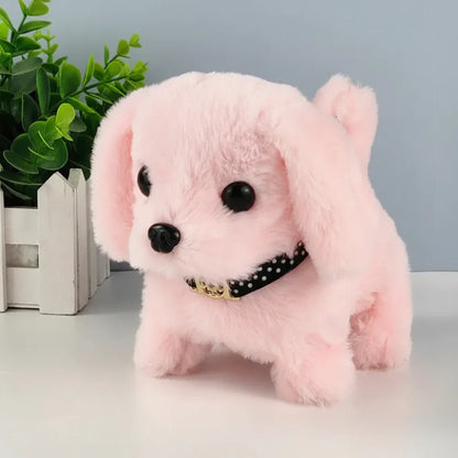 Interactief pluchen robotisch hondenspeelgoed, puppy die loopt, blaft en met zijn staart kwispelt