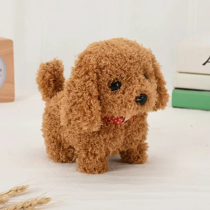 Interactief pluchen robotisch hondenspeelgoed, puppy die loopt, blaft en met zijn staart kwispelt