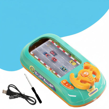 Interactive Racing Game Steering Wheel Toy with 200 Challenges