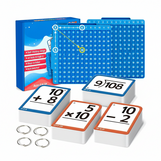 Ensemble de tableau d’apprentissage interactif en silicone avec cartes mémoire de mathématiques pour enfants de 6 ans et plus