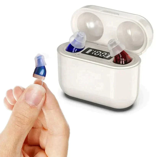 Invisible Rechargeable Hearing Aids with Adjustable Volume and Noise Reduction