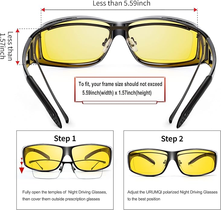 Jeremy Night Vision Polarized Driving Glasses Anti Glare