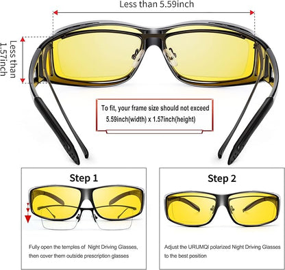 Jeremy Night Vision Polarized Driving Glasses Anti Glare