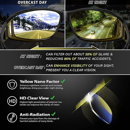 Jeremy Night Vision Polarized Driving Glasses Anti Glare