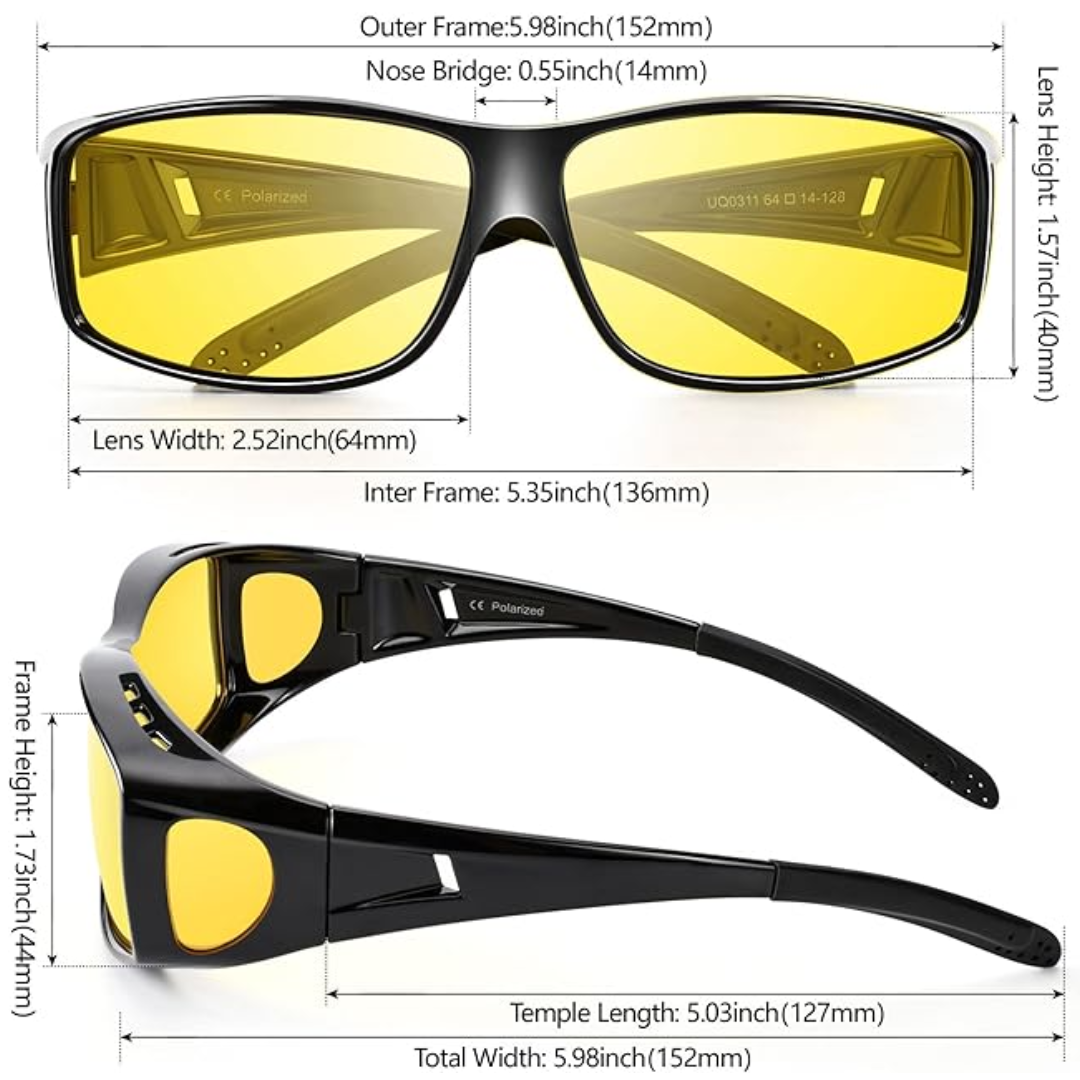 Jeremy Night Vision Polarized Driving Glasses Anti Glare