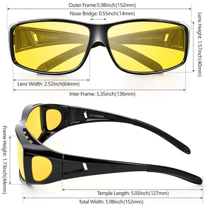 Jeremy Night Vision Polarized Driving Glasses Anti Glare