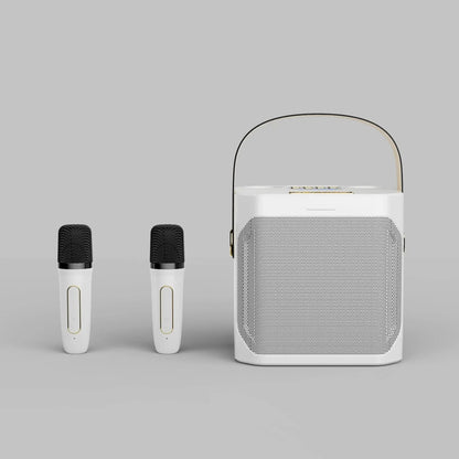 Karaoke Bluetooth Speaker – 360° Sound with Dual Microphones