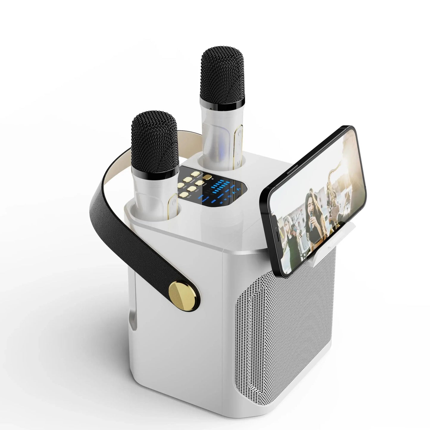Karaoke Bluetooth Speaker – 360° Sound with Dual Microphones