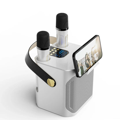 Karaoke Bluetooth Speaker – 360° Sound with Dual Microphones