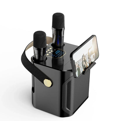 Karaoke Bluetooth Speaker – 360° Sound with Dual Microphones