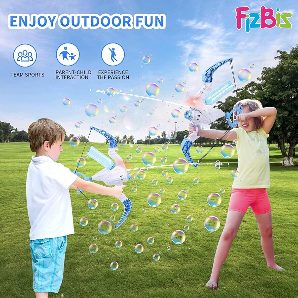 Kids' 2-in-1 Bow Bubble Blower and Water Blaster