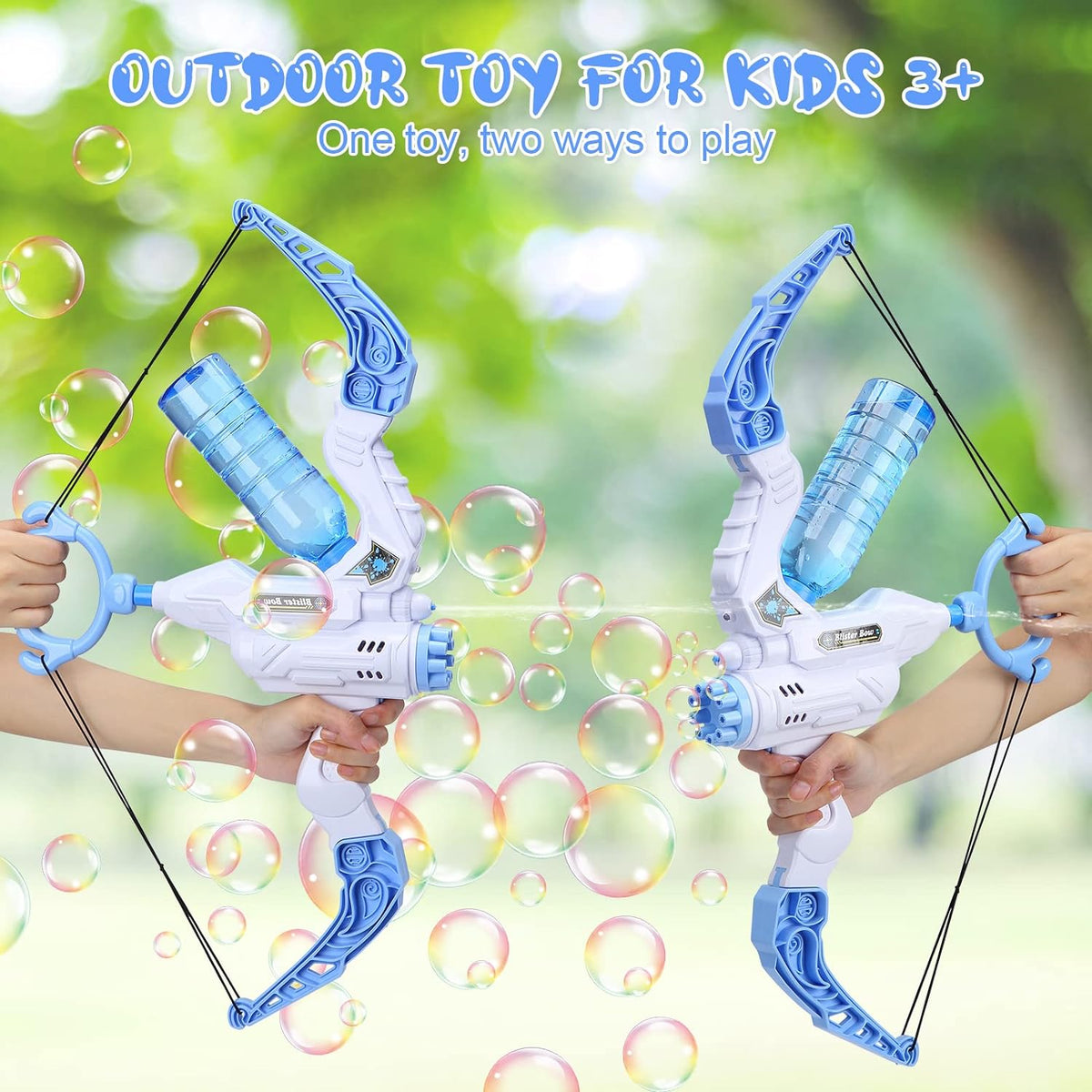 Kids' 2-in-1 Bow Bubble Blower and Water Blaster