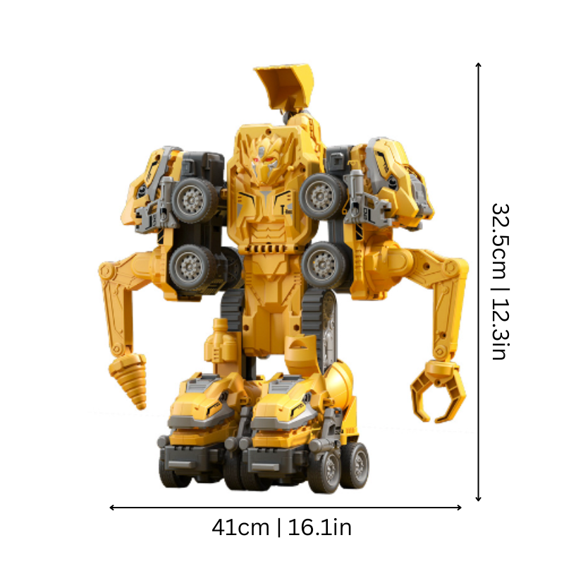 Kids' 5-in-1 Transforming Construction Vehicle Robot Toy