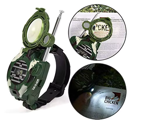 Kids 7-in-1 Camouflage Walkie Talkie Adventure Watch