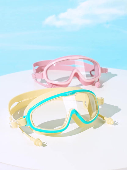 Kids' Anti-Fog Swim Goggles with UV Protection and Earplugs
