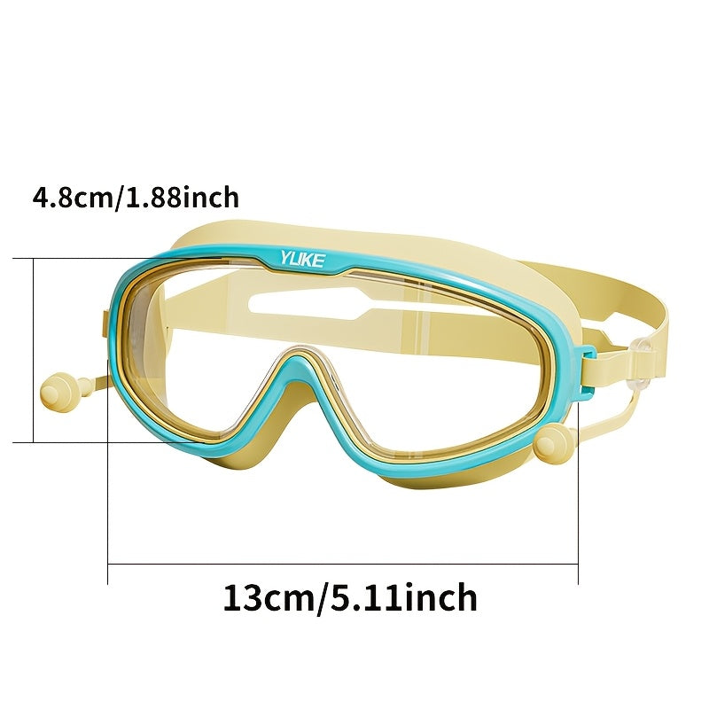 Kids' Anti-Fog Swim Goggles with UV Protection and Earplugs