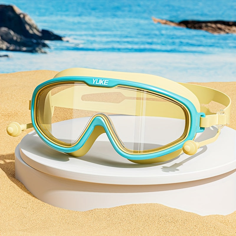 Kids' Anti-Fog Swim Goggles with UV Protection and Earplugs