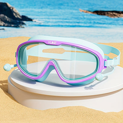 Kids' Anti-Fog Swim Goggles with UV Protection and Earplugs