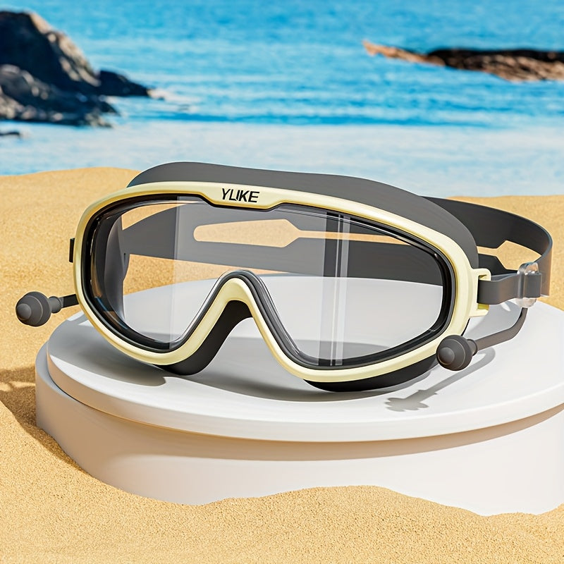 Kids' Anti-Fog Swim Goggles with UV Protection and Earplugs