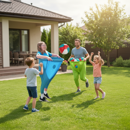 Pantalones infantiles para atrapar pelotas, juego para fiestas familiares y exteriores