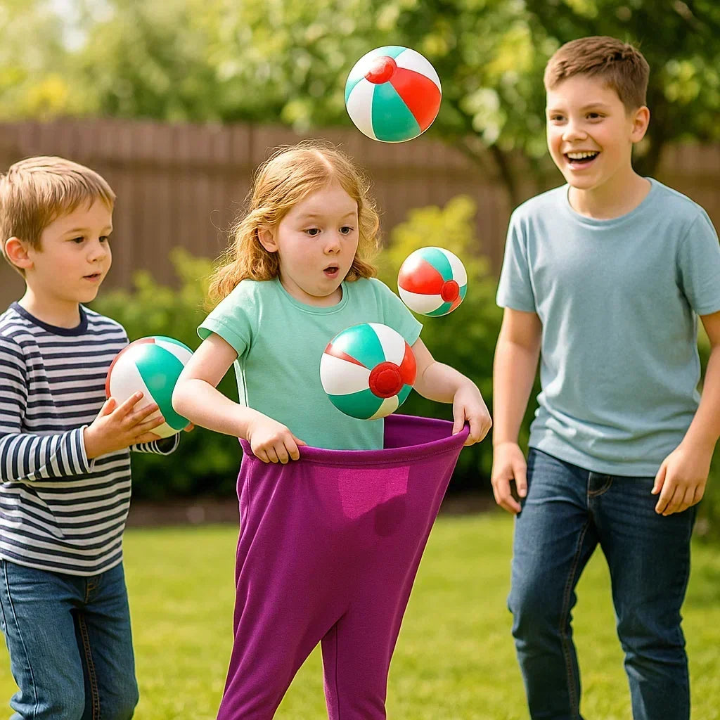 Pantalones infantiles para atrapar pelotas, juego para fiestas familiares y exteriores