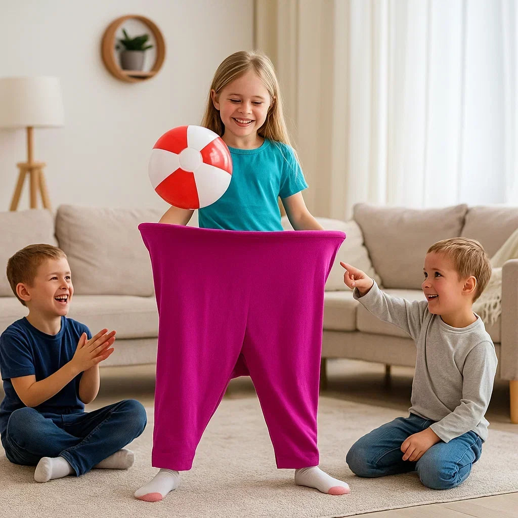 Pantalones infantiles para atrapar pelotas, juego para fiestas familiares y exteriores