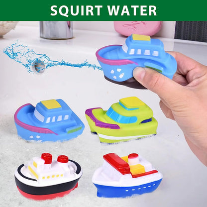 Kids' Bath Water Toy Set with Boats and Cars