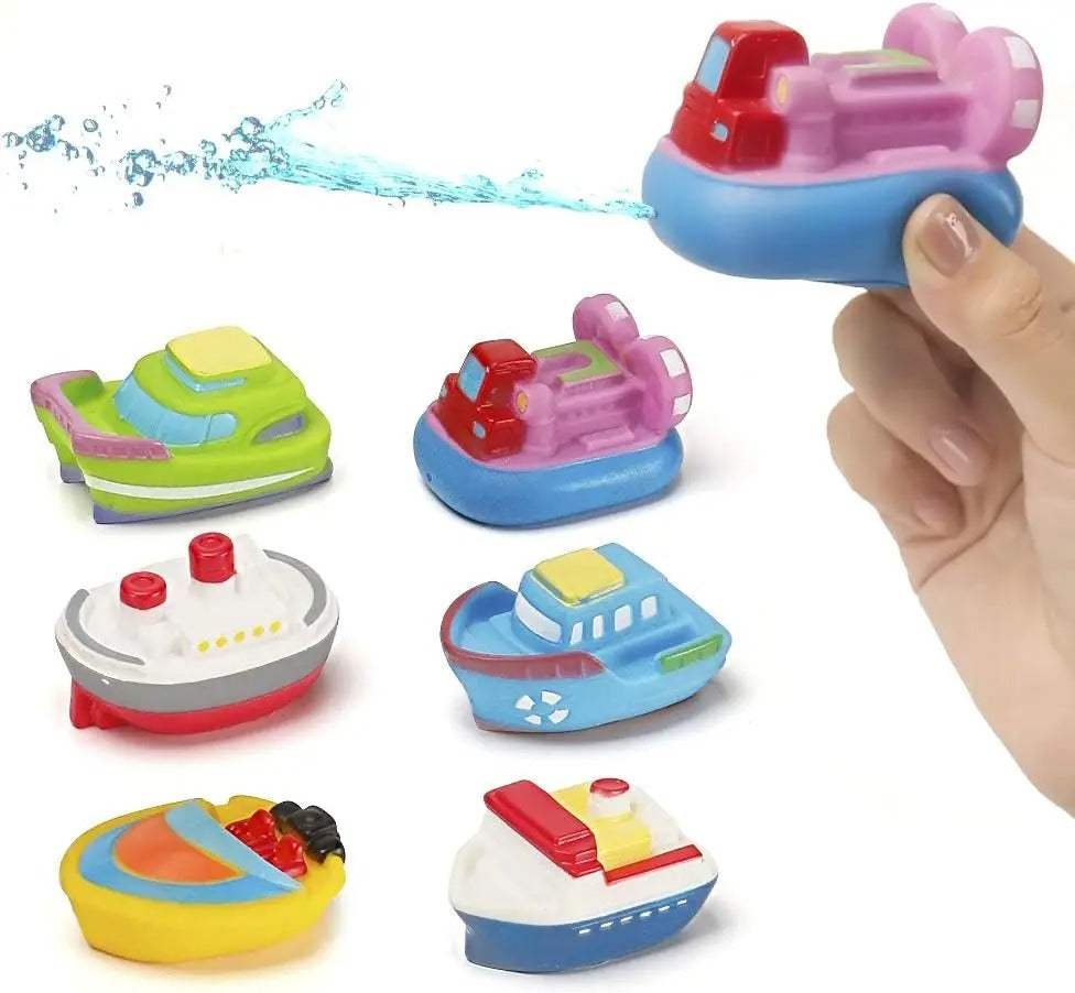 Kids' Bath Water Toy Set with Boats and Cars