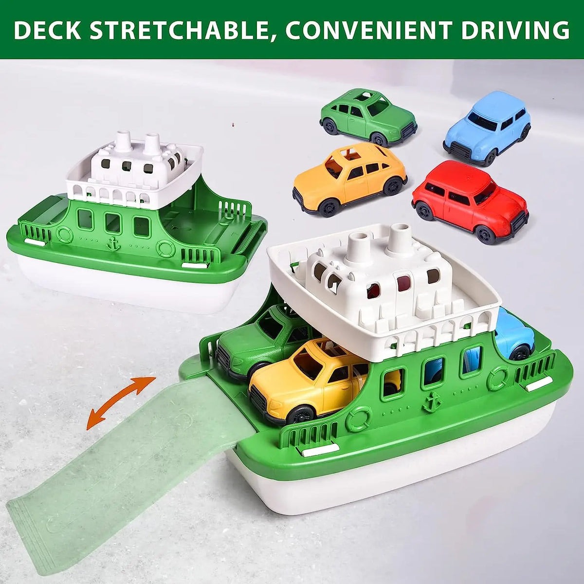 Kids' Bath Water Toy Set with Boats and Cars