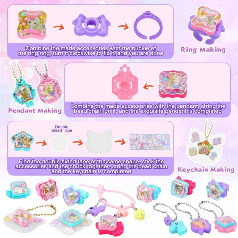 Kids DIY 3D Sticker and Jewellery Craft Kit