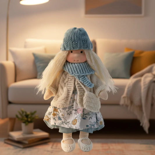 Muñeca de juguete para niños, muñeca de bebé hecha a mano, compañera de juegos creativos, regalo