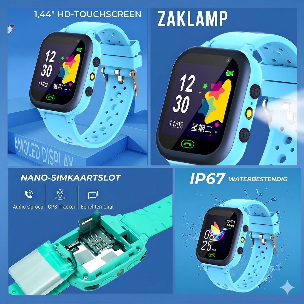 Kids GPS Watch with Real-Time Tracking and SOS Call