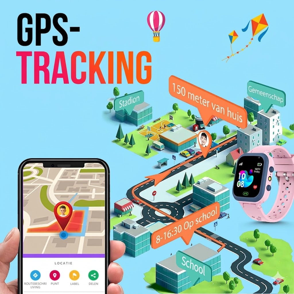 Kids GPS Watch with Real-Time Tracking and SOS Call