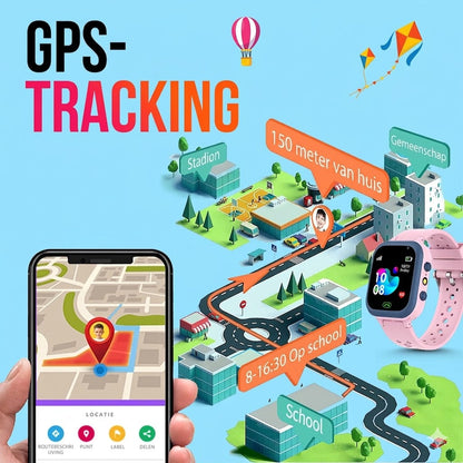 Kids GPS Watch with Real-Time Tracking and SOS Call