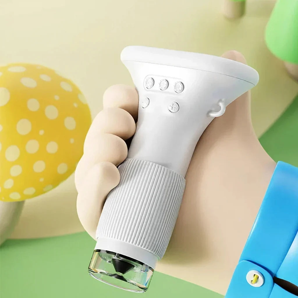 Microscopio portatile per bambini 1000X, giocattolo STEM per l'apprendimento delle scienze