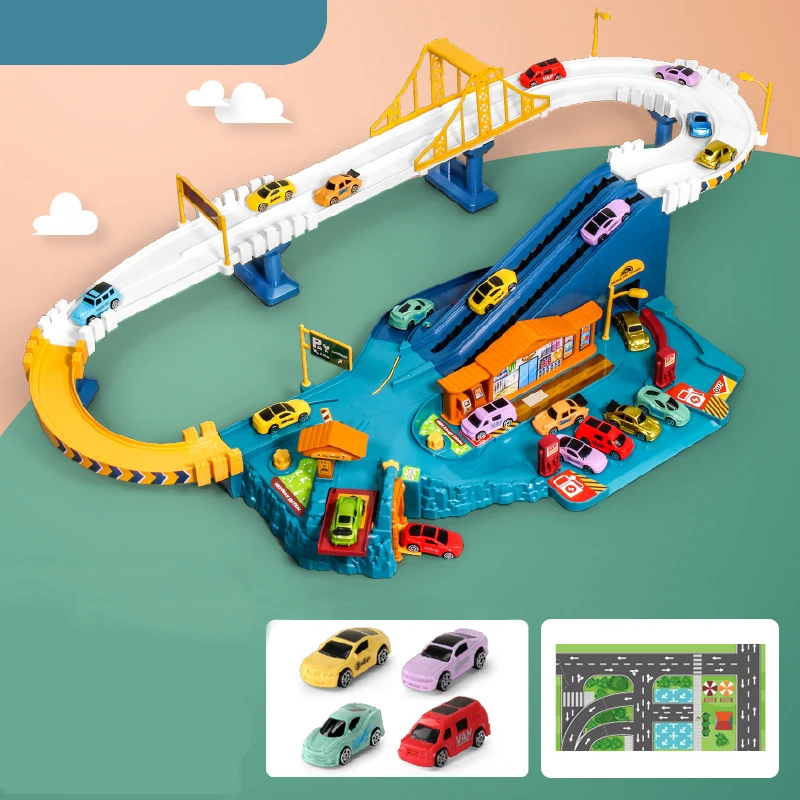 Kids' Interactive Car Track and Vehicle Play Set