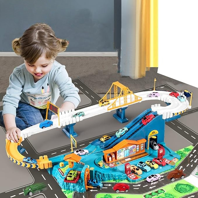 Kids' Interactive Car Track and Vehicle Play Set