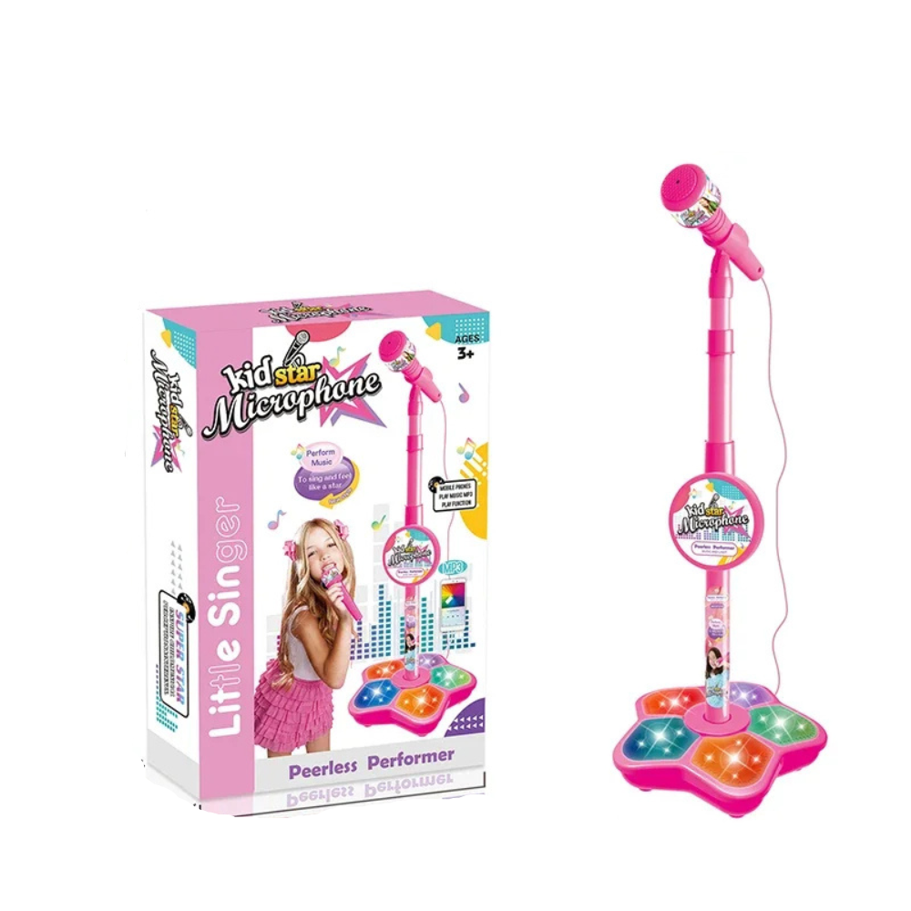 Kids Karaoke Microphone with Adjustable Stand Music Toy