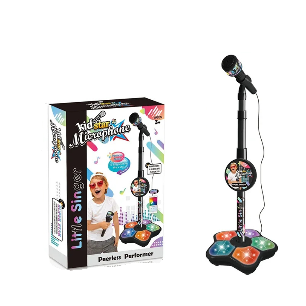 Kids Karaoke Microphone with Adjustable Stand Music Toy