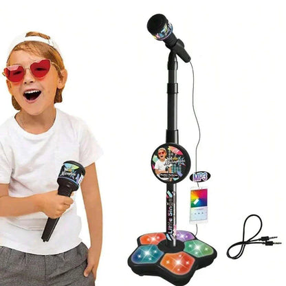 Kids Karaoke Microphone with Adjustable Stand Music Toy