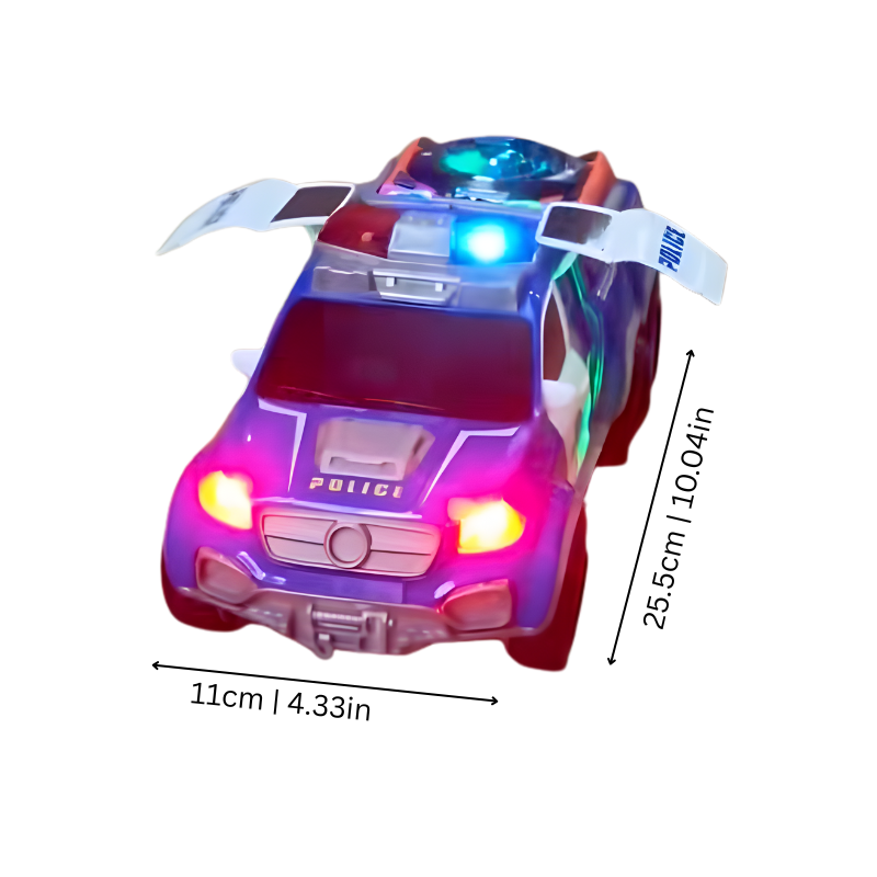 Kids' Light-Up Police Car Toy with Sounds