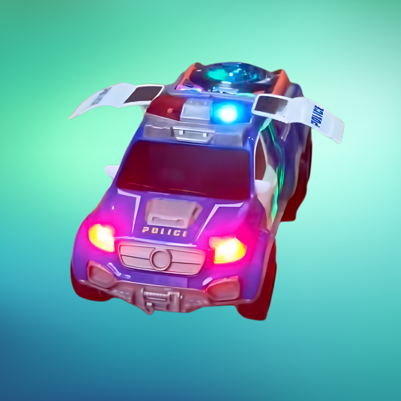 Kids' Light-Up Police Car Toy with Sounds