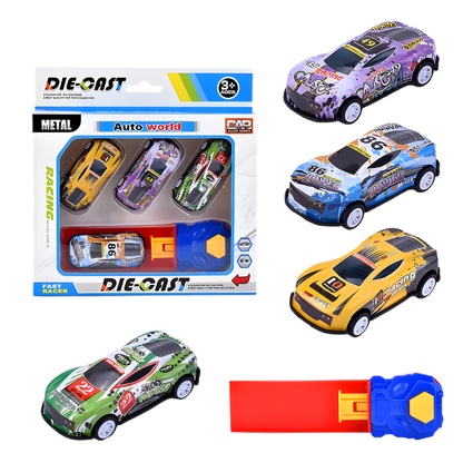 Kids' Mini Car Launcher Racing Play Set
