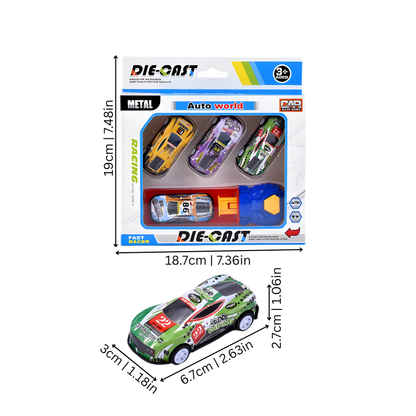 Kids' Mini Car Launcher Racing Play Set