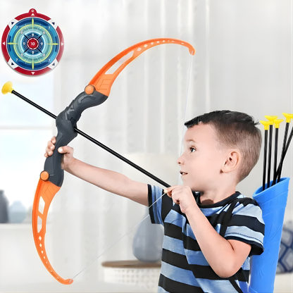 Kids' Outdoor Archery Toy Bow and Arrow Set with Target