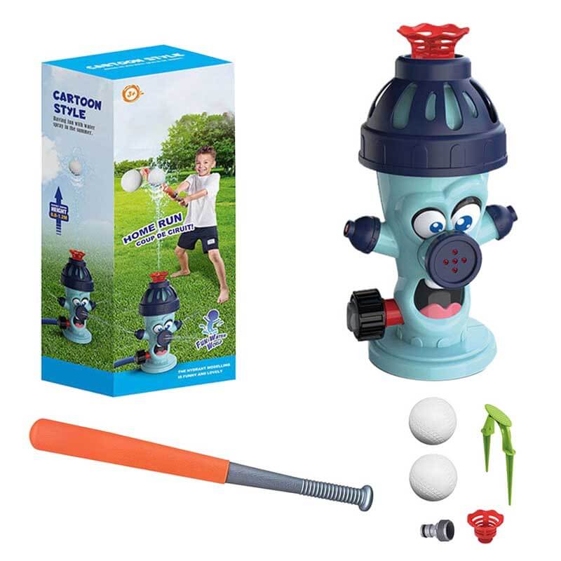 Kids' Outdoor Water Sprinkler Baseball Game – 360° Rotating Summer Splash Toy