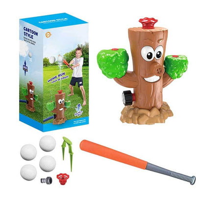 Kids' Outdoor Water Sprinkler Baseball Game – 360° Rotating Summer Splash Toy