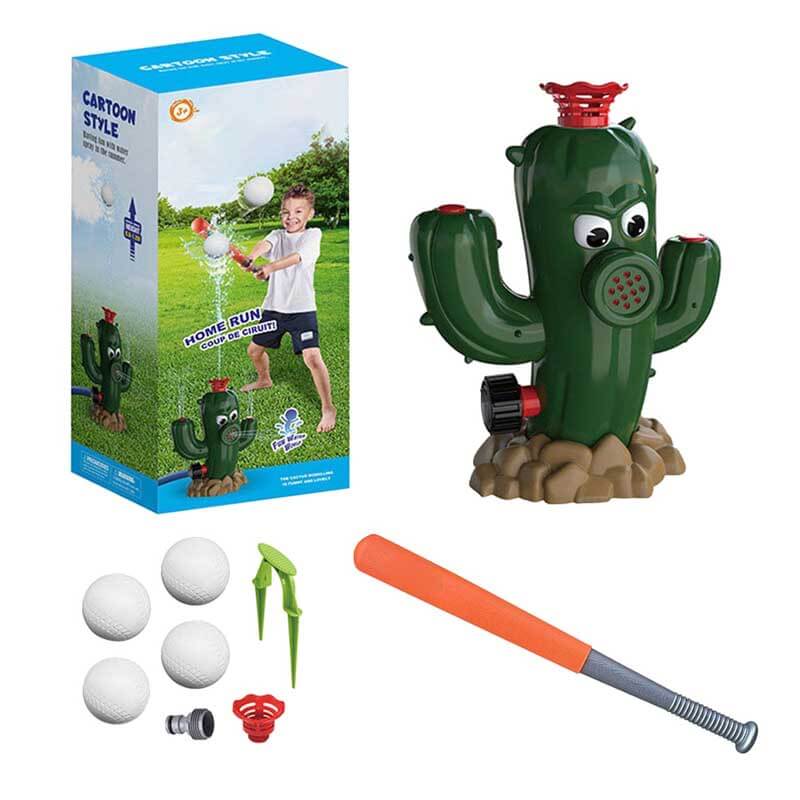Kids' Outdoor Water Sprinkler Baseball Game – 360° Rotating Summer Splash Toy