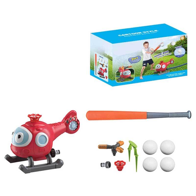 Kids' Outdoor Water Sprinkler Baseball Game – 360° Rotating Summer Splash Toy