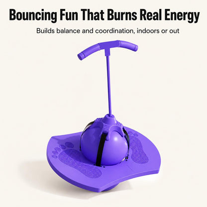 Kids' Pogo Ball with Removable Handle and Non-Slip Footboard